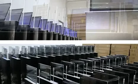 公信双屏液晶触控话筒一体机 发货前严格测试中